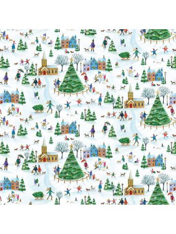 Christmas Village, Christmas Patterns Gift Wrap