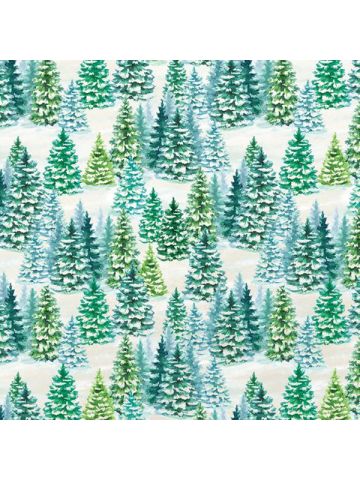 Snowy Trees, Christmas Patterns Gift Wrap