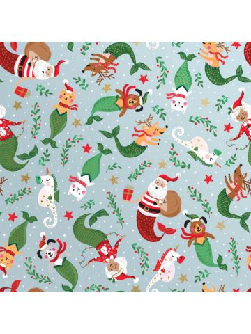 Undersea Holiday, Christmas Patterns Gift Wrap