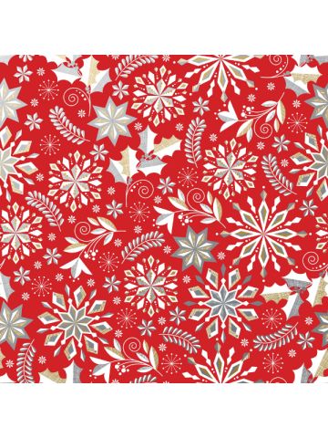 Merriment Red, Christmas Patterns Gift Wrap
