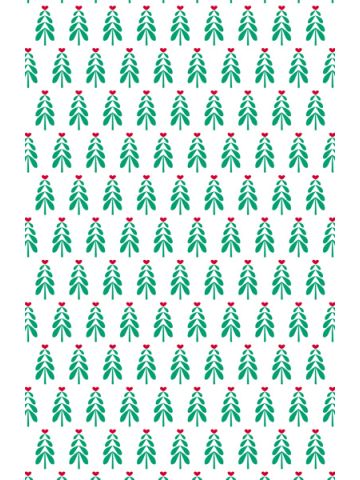 Lil Heart Trees, Christmas Patterns Gift Wrap