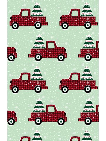 Plaid Truck, Christmas Patterns Gift Wrap