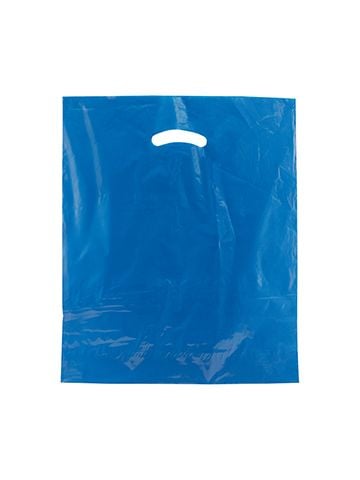 Royal Blue, Super Gloss Merchandise Bags, 15" x 18" + 4"