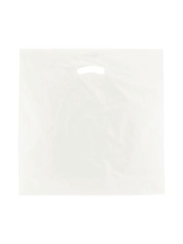 White, Super Gloss Merchandise Bags, 18" x 18" + 4"