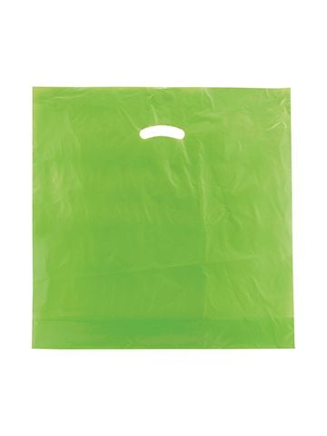 Citrus Green, Super Gloss Merchandise Bags, 20" x 20" + 5"