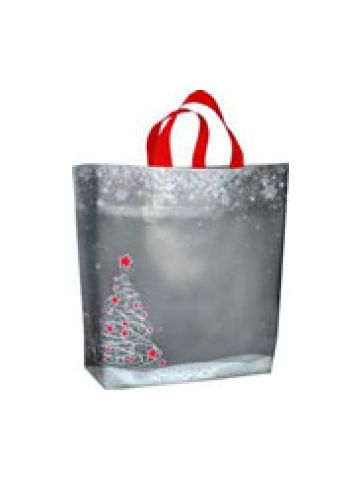 Winter (Fold over Top), Printed Plastic Holiday Bags, 12" x 11" + 3"
