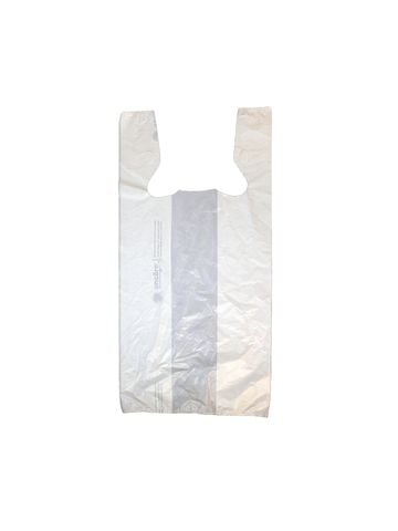White T-Shirt Bags, 11.5" x 6.5" x 21"