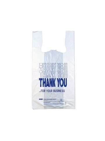 Thank You, Delux T-Shirt Bags, 12" x 7" x 22"
