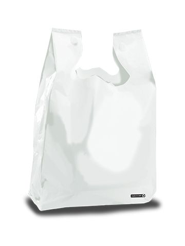 T Shirt Bag, Frosted Clear, 20" x 10" x 28"
