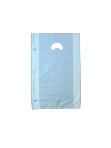 White, Plastic Merchandise Bags, 12" x 3" x 18"