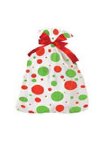 Holiday Dots, Printed Plastic Holiday Bags, 24" x 6" x 42"