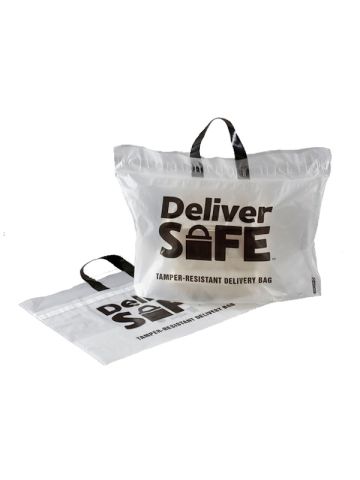 Tamper Resistant Food Delivery Bag, Clear, 21"L x 15"W x 10"H, 1.75 Mil