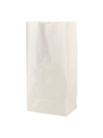 #12 White paper grocery bags, 7-1/8" x 4-3/8" x 13-15/16"