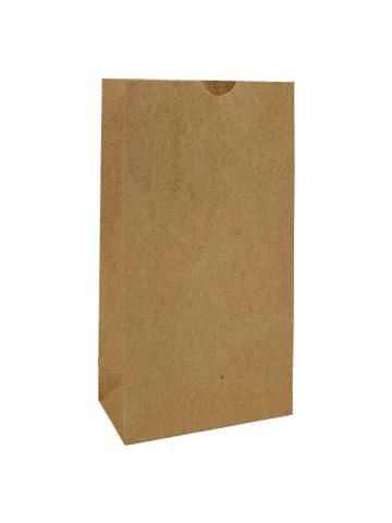 #2 Brown paper grocery bags, 4.14" x 2.36" x 8.27"