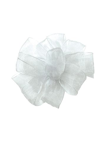 White, Simply Sheer Asiana Fabric Ribbon