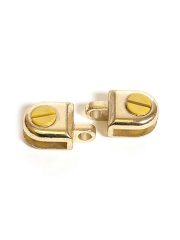Glass Connector, Hasp, Brass