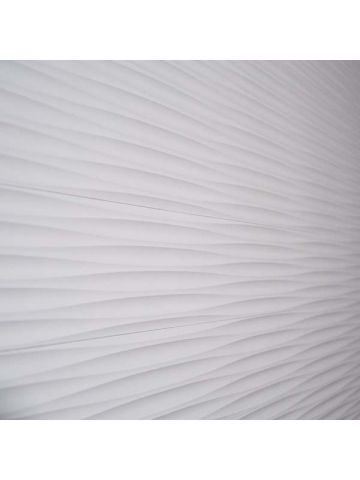 3D Textured Shiplap Wave - White