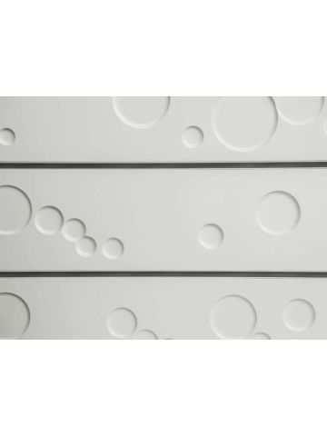 3D Textured Wall Panels, Bubbles - White