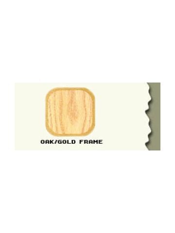 72", Oak/Gold Frame, Cash Wrap Cabinet 