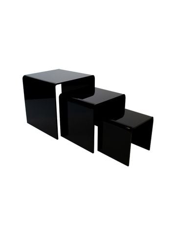 Black Acrylic Riser Set of 3, 3", 4", 5"