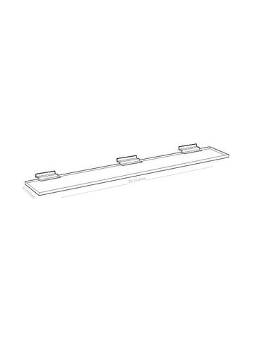 1/4" Acrylic Slatwall Maxi Length Shelves, 36" x 6"