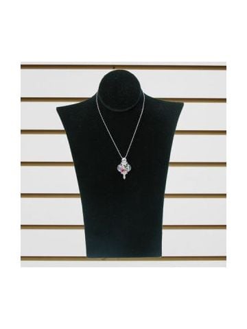 Jewelry Necklace Display, White Faux, 8" x 12"