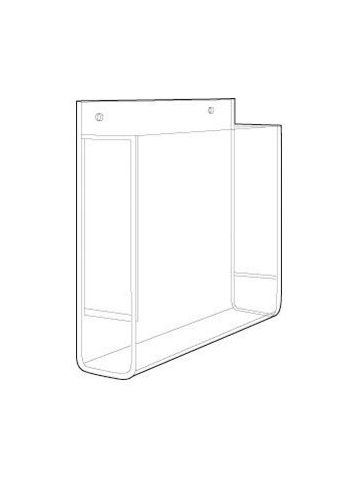 Acrylic Single Pocket Wallmount Brochure Holders, 8.5" x 11"