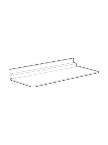 1/8" Acrylic Molded Shelves for Slatwall, 10" x 4"
