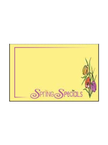 Spring Specials', Seasonal Sign Cards