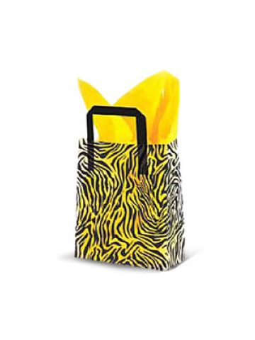 Zebra, Medium Shoppers with Tri-Fold Handles
