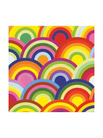 Geometrics Gift Wrap, Rainbow Circles
