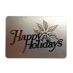 Happy Holidays - Silver, Gift Labels