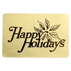 Happy Holidays - Gold, Gift Labels
