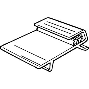 Super Grip for Glass Shelf, 1-1/4" x 1"