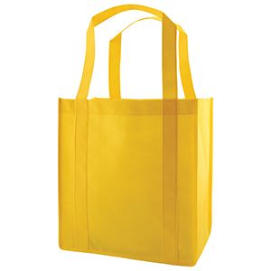 Reusable Grocery Bags, 12" x 8" x 13", Yellow
