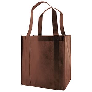 Reusable Grocery Bags, 12" x 8" x 13", Chocolate
