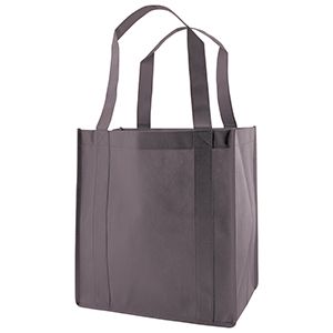 Reusable Grocery Bags, 12" x 8" x 13", Charcoal