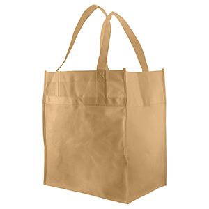 Economy Reusable Grocery Bags, 12" x 8" x 13", Natural