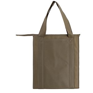 Insulated Reusable Grocery Bags, 13" x 10" x 15" x 10", Khaki