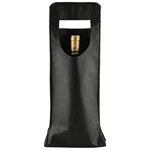 1 Bottle Wine Bags, 6" x 16.25", Black