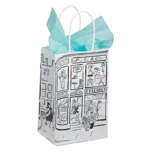 Small Shopping Bag, City Collection, 5.5" x 3.25" x 8.375" (gem)