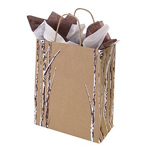 Medium Shopping Bag, Birch Bliss, 8" x 4.75" x 10.25" (cub)