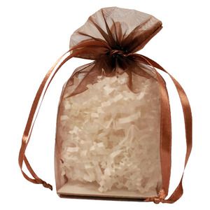 Gusseted Organza Bags, Copper, 4" x 6"