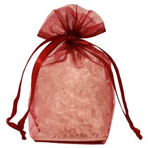 Gusseted Organza Bags, Burgundy, 4" x 6"