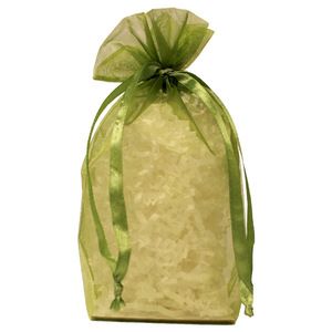 Gusseted Organza Bags, Olive, 5" x 8"