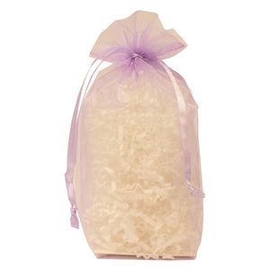 Gusseted Organza Bags, Lavender, 6" x 9"