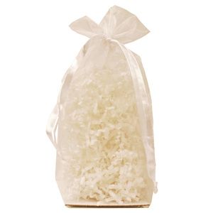 Gusseted Organza Bags, White, 6" x 9"