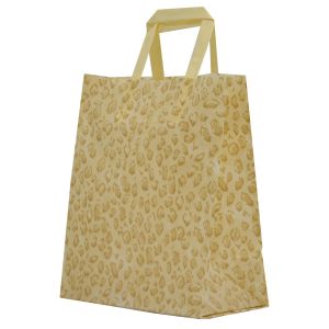 Leopard, Pattern Frosted Shoppers with Handles, 8" x 5" x 10" x 5"