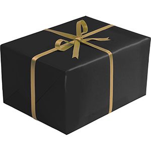Double Sided Gift Wrap, Black & Gold