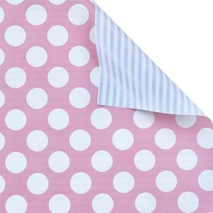 Pastel Pink & Pastel Blue, Double Sided Gift Wrap
